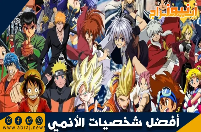 أفضل شخصيات الأنمي حسب التصويت العالمي