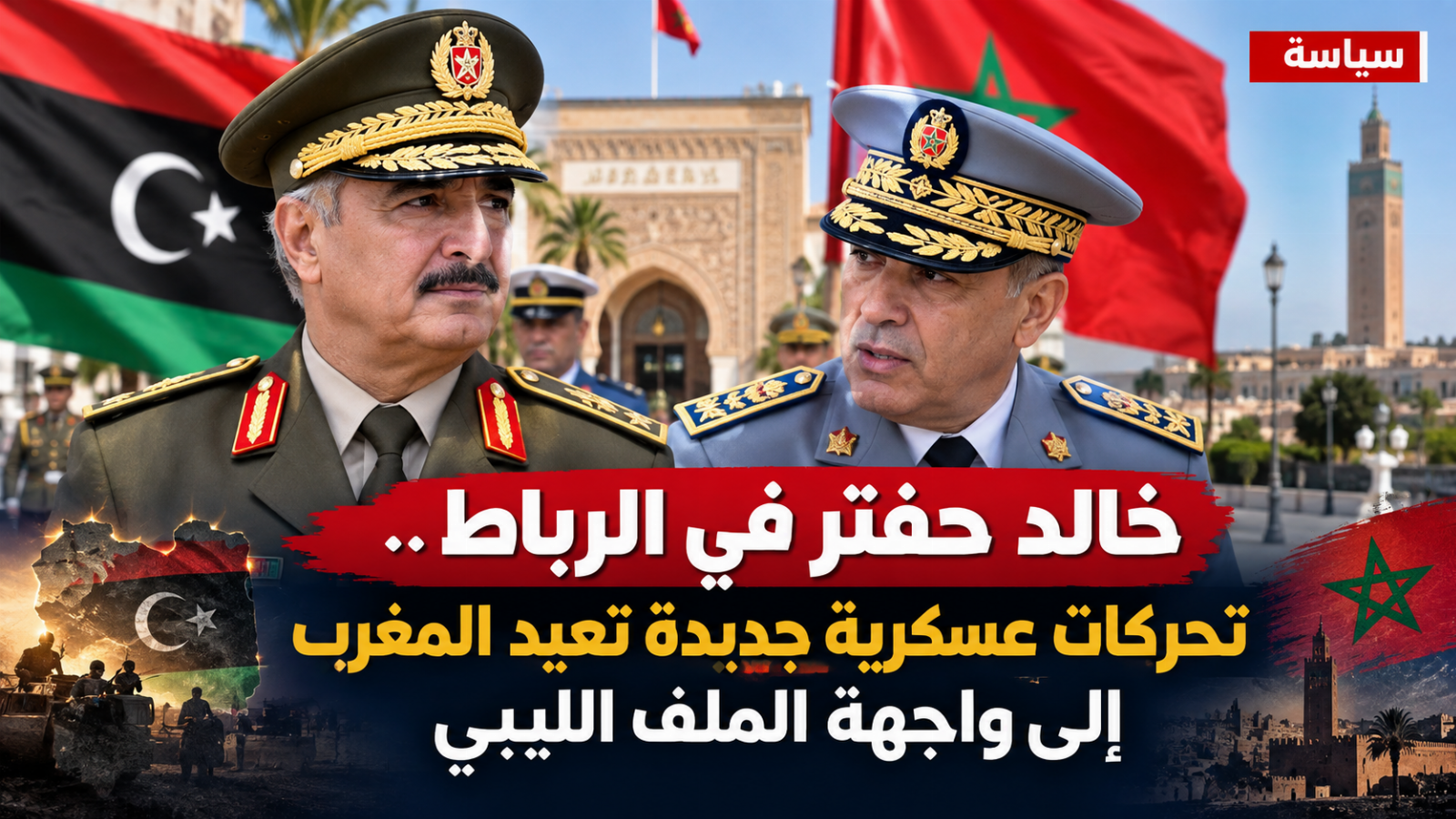 خالد حفتر في الرباط.. تحركات عسكرية جديدة تعيد المغرب إلى واجهة الملف الليبي