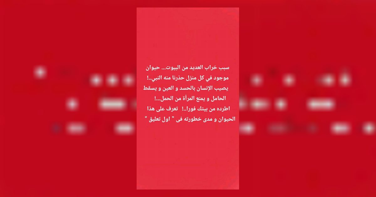 سبب خـ,ـراب البيوت