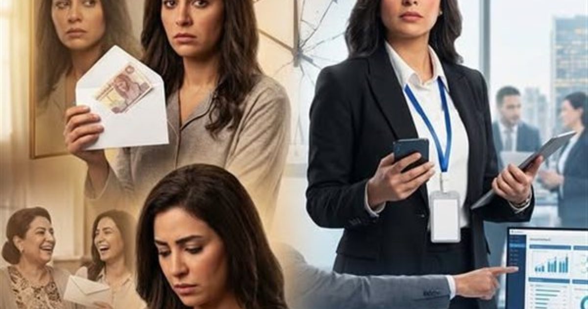 في ليلة العيد، جوزي وزع عيديات على العيلة كلها.