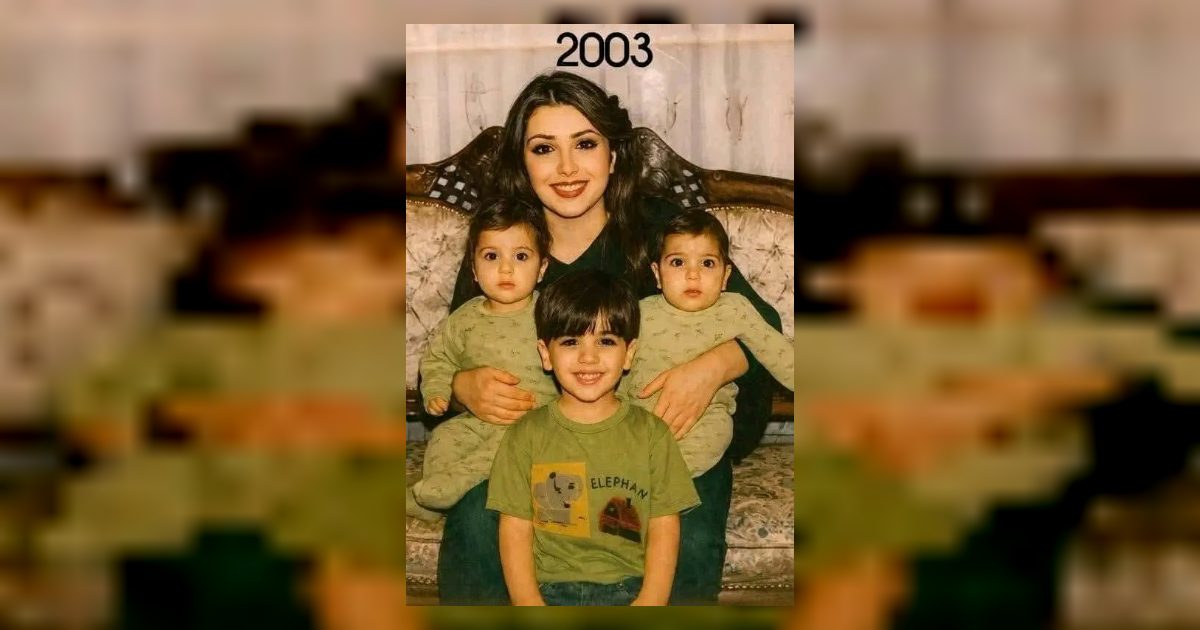 ام تنشر صورتها مع اولادها بعدما اصبحوا شباب جمالهم مش طبيعي